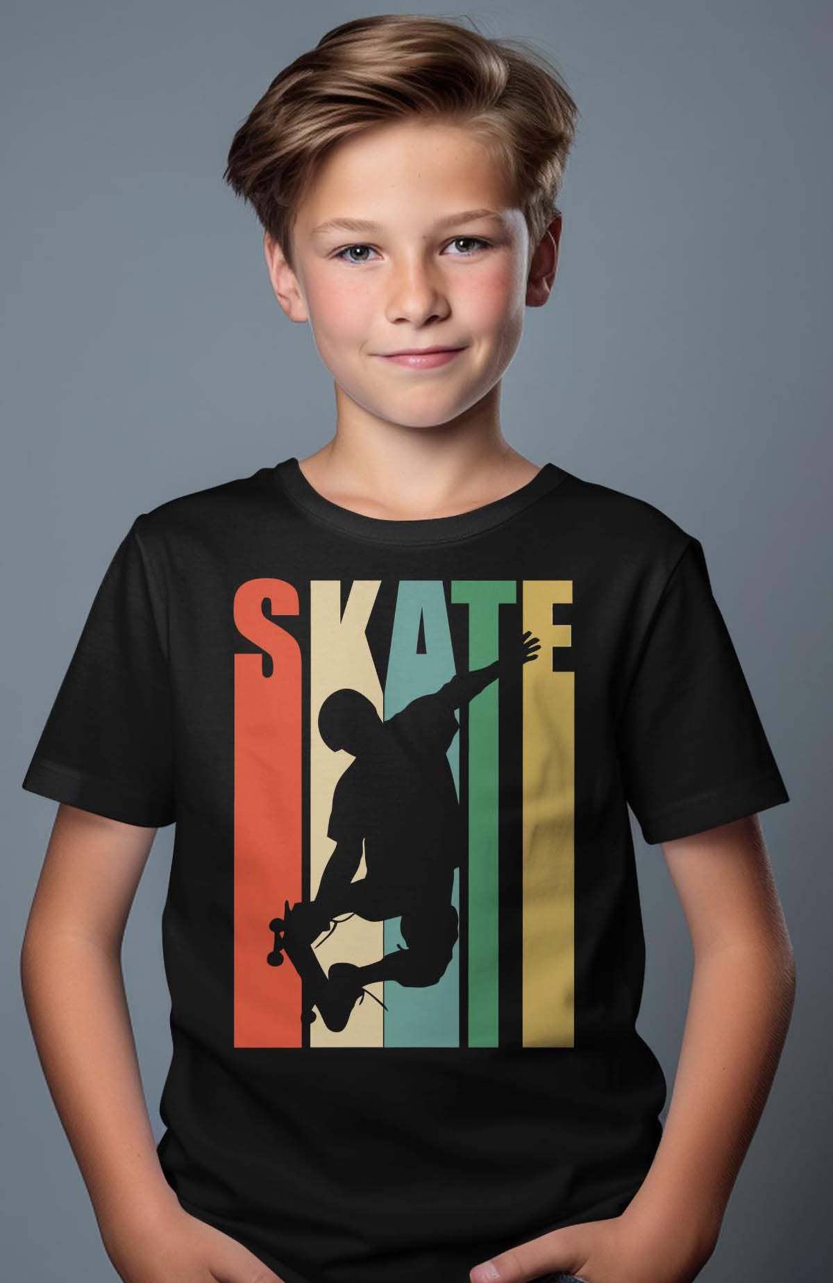IALD - Wholesale T-Shirt - Kids - Boy's Round Neck T-Shirt | Skate color0