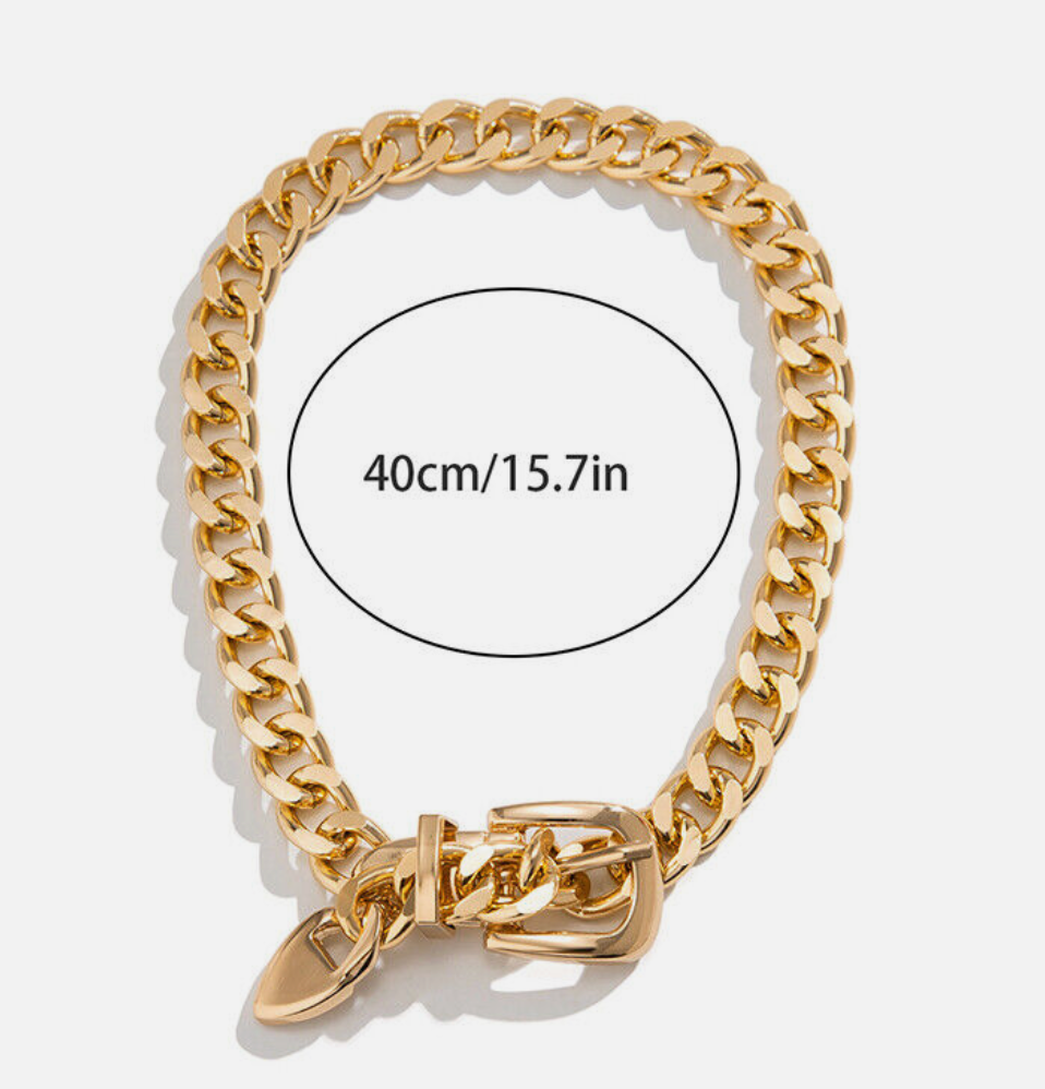 HoopLa - Wholesale Choker/Collar - Ann- Buckle Necklace- Boucle de Sellier Collar7