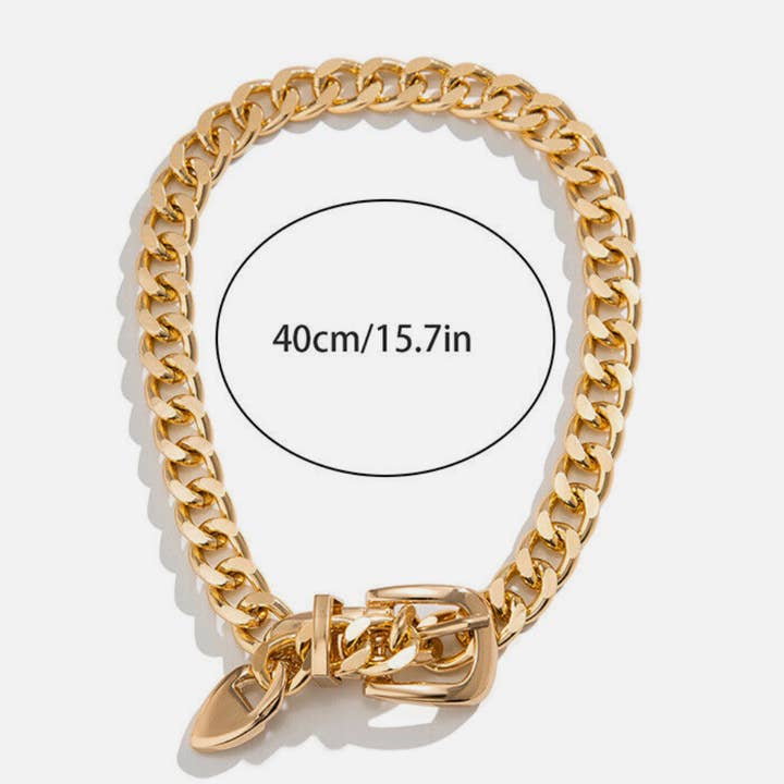 HoopLa - Wholesale Choker/Collar - Ann- Buckle Necklace- Boucle de Sellier Collar7