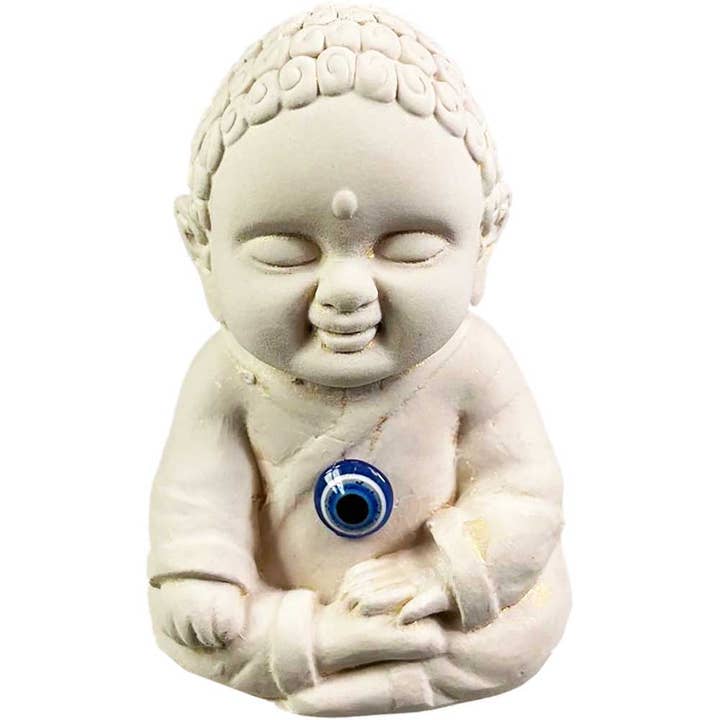 Kheops International – wholesale Dekorativ statyett – Gipscement Buddhafigur - Onda ögat (Varje)