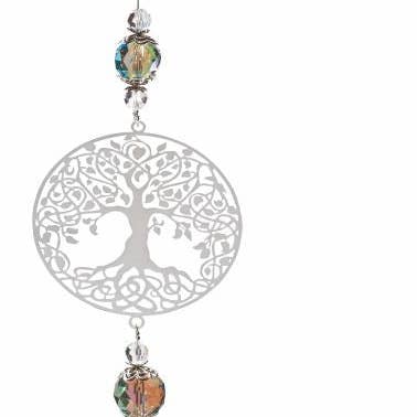 Atrapasol de Cristal Austriaco, Multifacético con Árbol de la Vida para venta al por mayor de Byzantium Collection Ltd