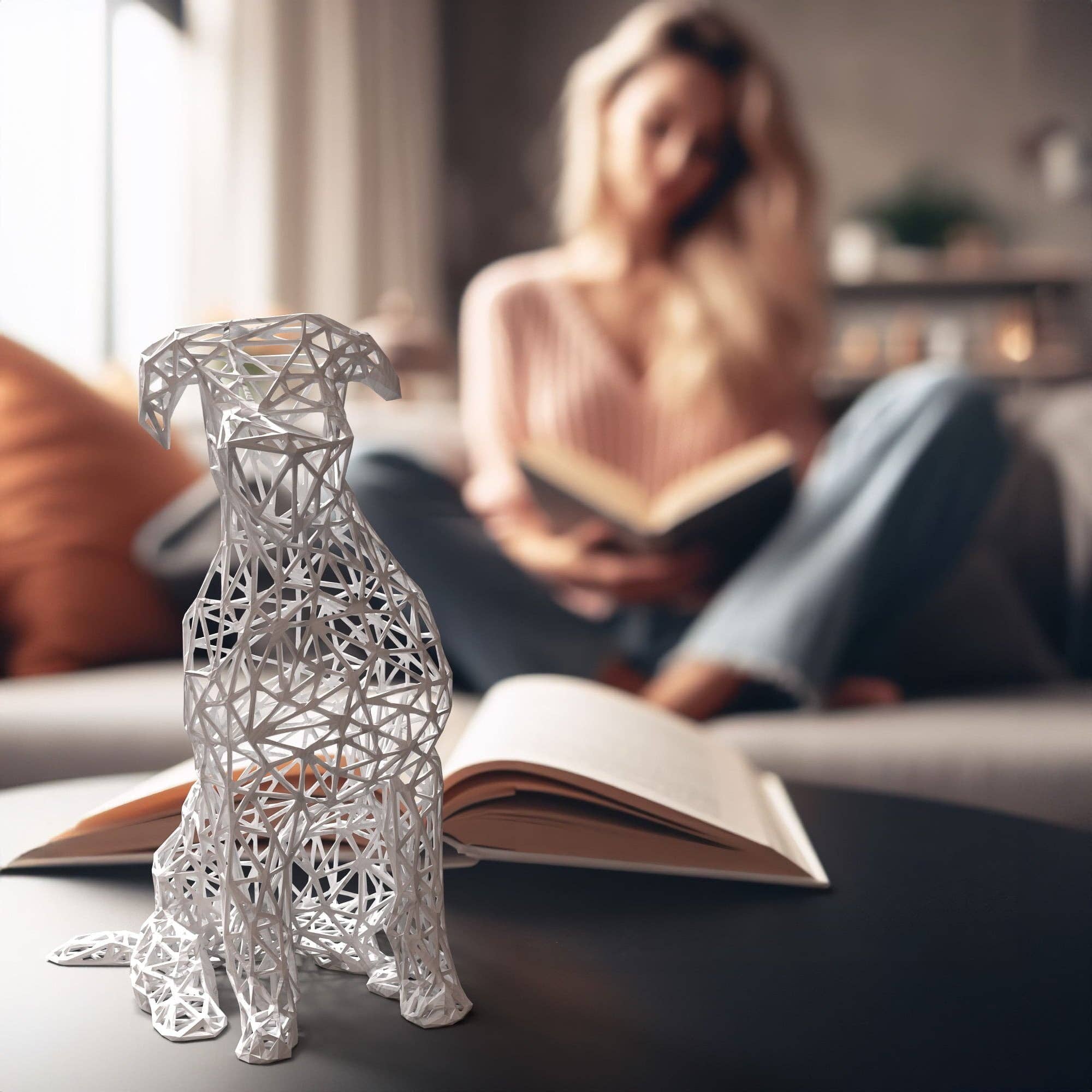 3DOfficeAT – Großhandel Skulptur – Niedliche geometrische Pitbull-Skulptur6