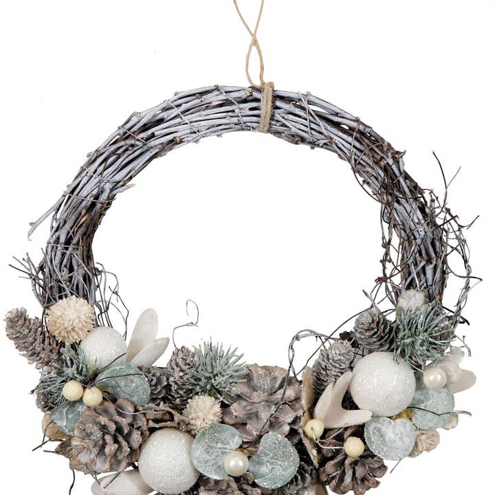 HOFF-INTERIEUR - Wholesale Wreath - KRANZ SILVRETTA (HOFF4556)
