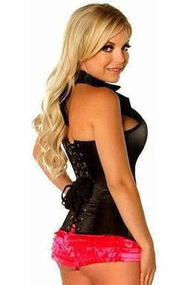 Daisy Corsets – wholesale Corset – Women′s – Lavish Black Collared Front Zipper Corset1