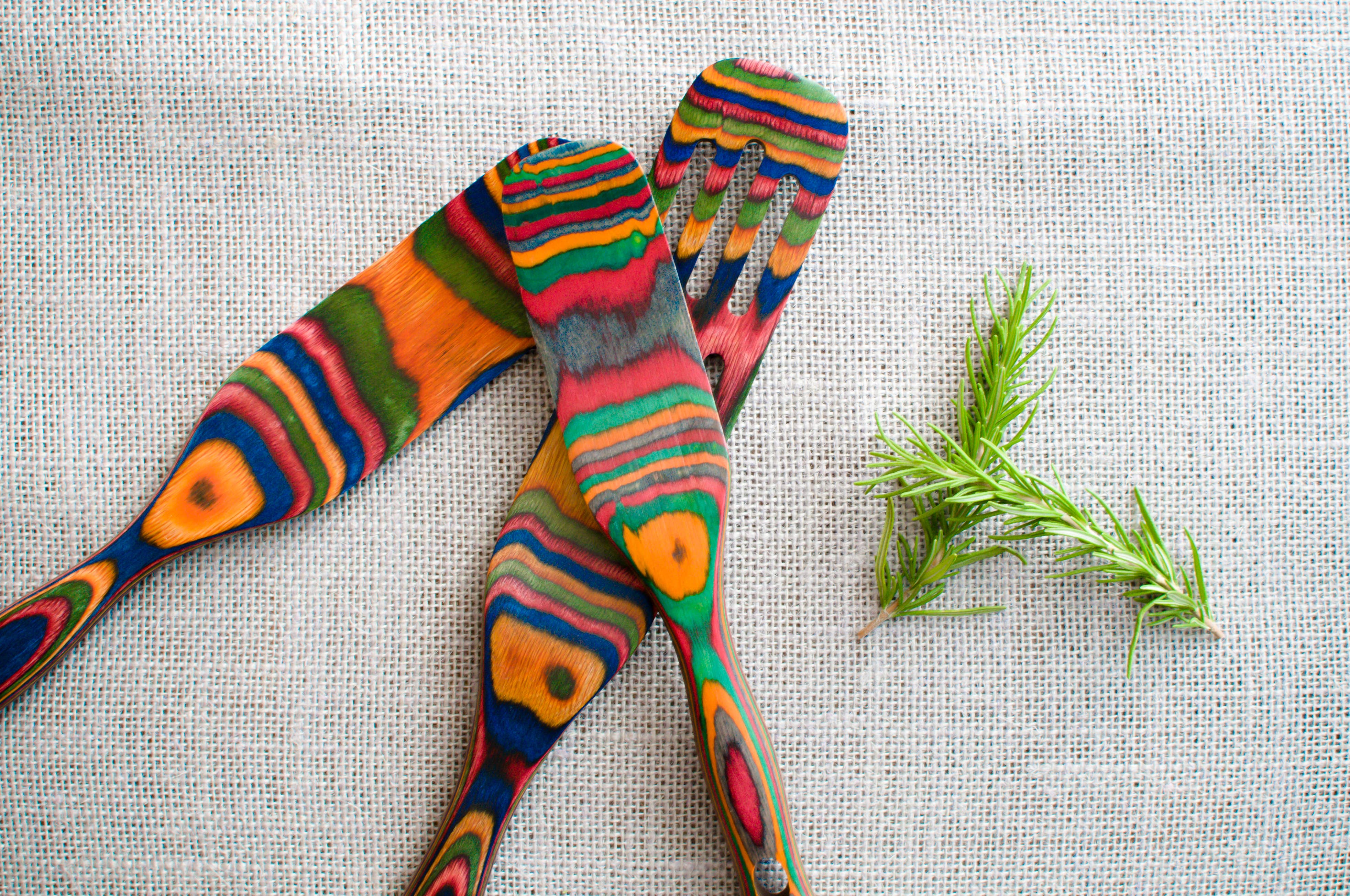 Island Bamboo - Wholesale Spatula/Turner - 13" Rainbow Pakka Slotted Spurtle3