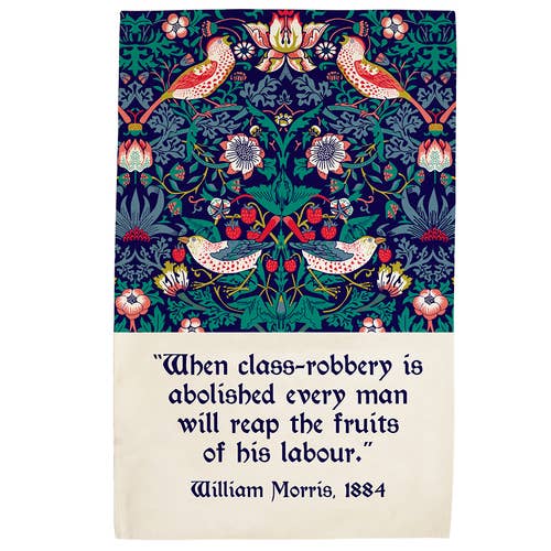 William Morris Strawberry Thief viskestykke for engroshandel hos Radical Tea Towel
