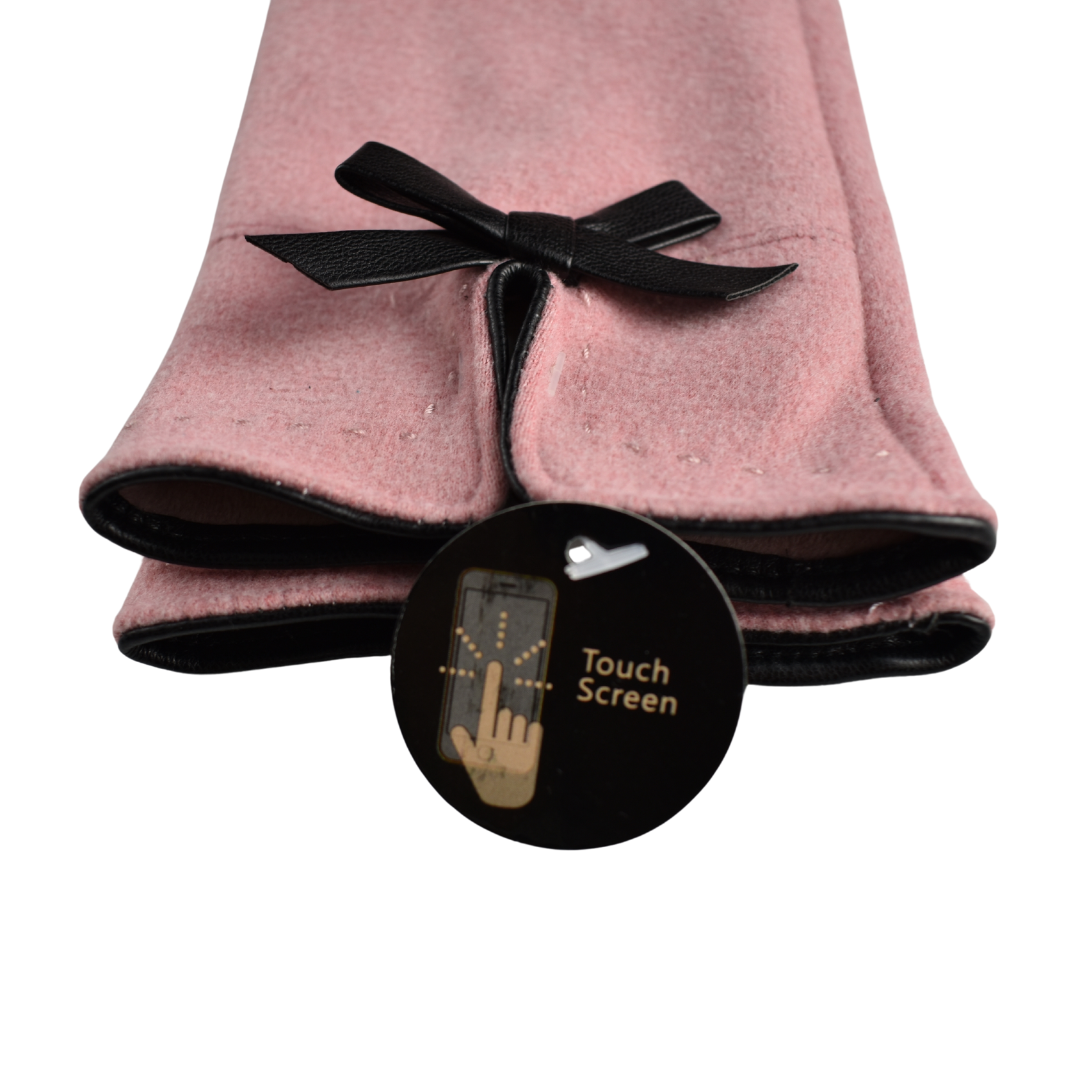 Taylor Hill Scarves & Co – wholesale Gloves – Women's – THSG1085: Pink: Flat Bow Gloves1