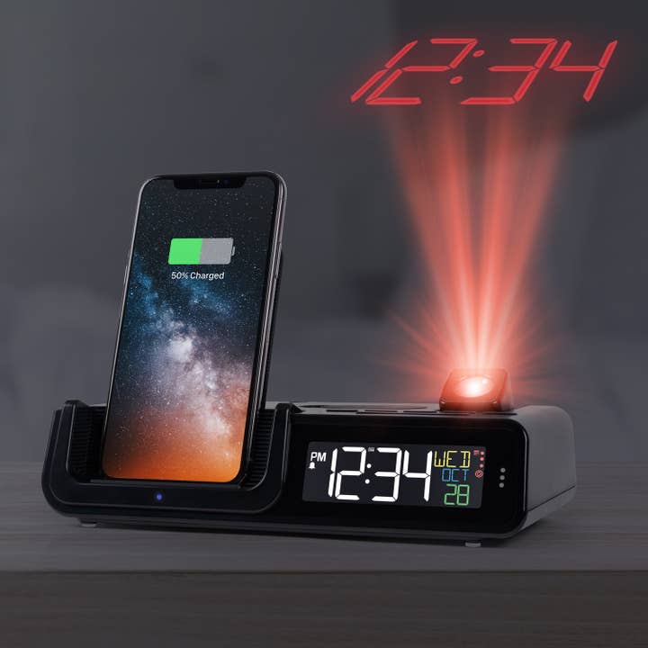 La Crosse Technology, Ltd. - Wholesale Alarm Clock - Wattz 2 Charging & Projection Alarm Clock