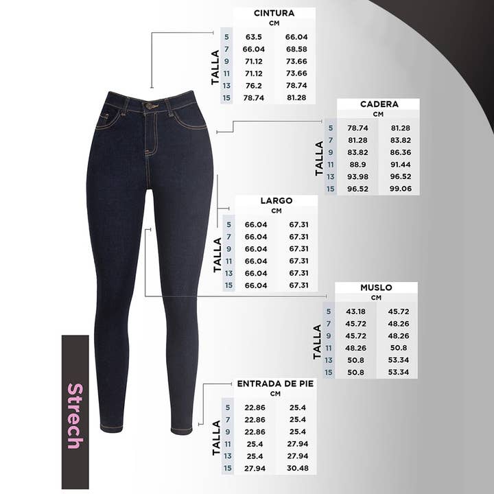 vlinvun - Venta al por mayor Vaqueros - Mujer - Vaqueros ajustados para mujer Pantalon Colombiano Skinny AZUL A Praga Jeans PRKJB-059AZOS