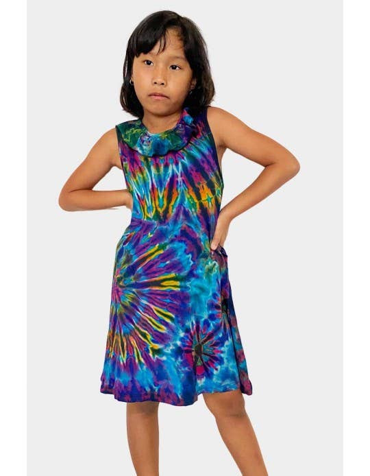 Kathmandu Imports - Wholesale Jurk - Kinderen - Tie-dye jurk voor kinderen (KID-08)