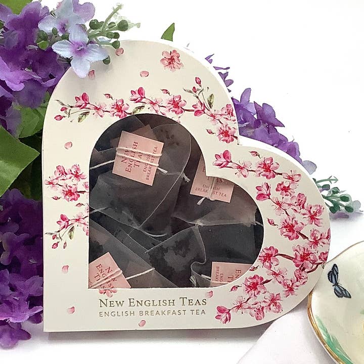 All Little Cute Things - Venta al por mayor Bolsitas de té - Caja de té con forma de corazón. Té inglés de flor de cerezo.0