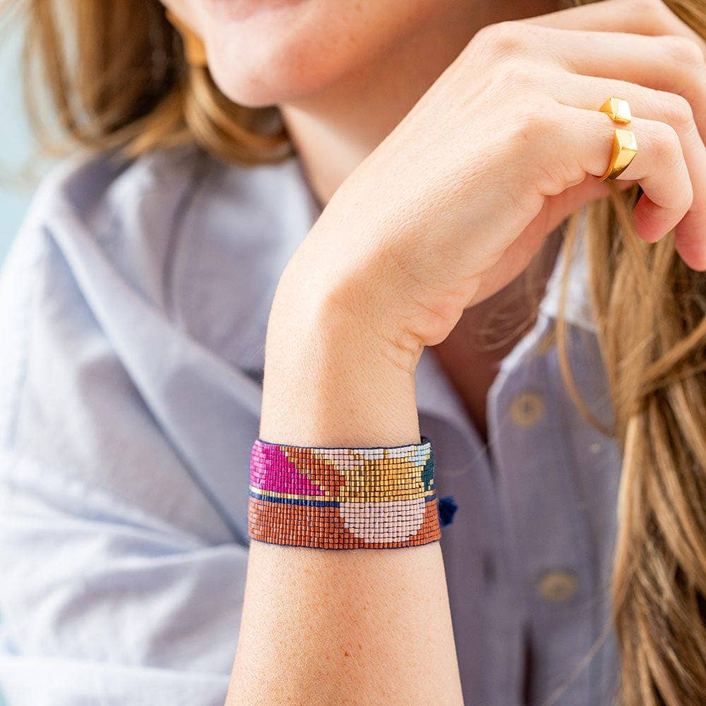 INK + ALLOY - Wholesale Beaded Bracelet - Erin Sunrise Adustable Beaded Bracelet Multicolor1