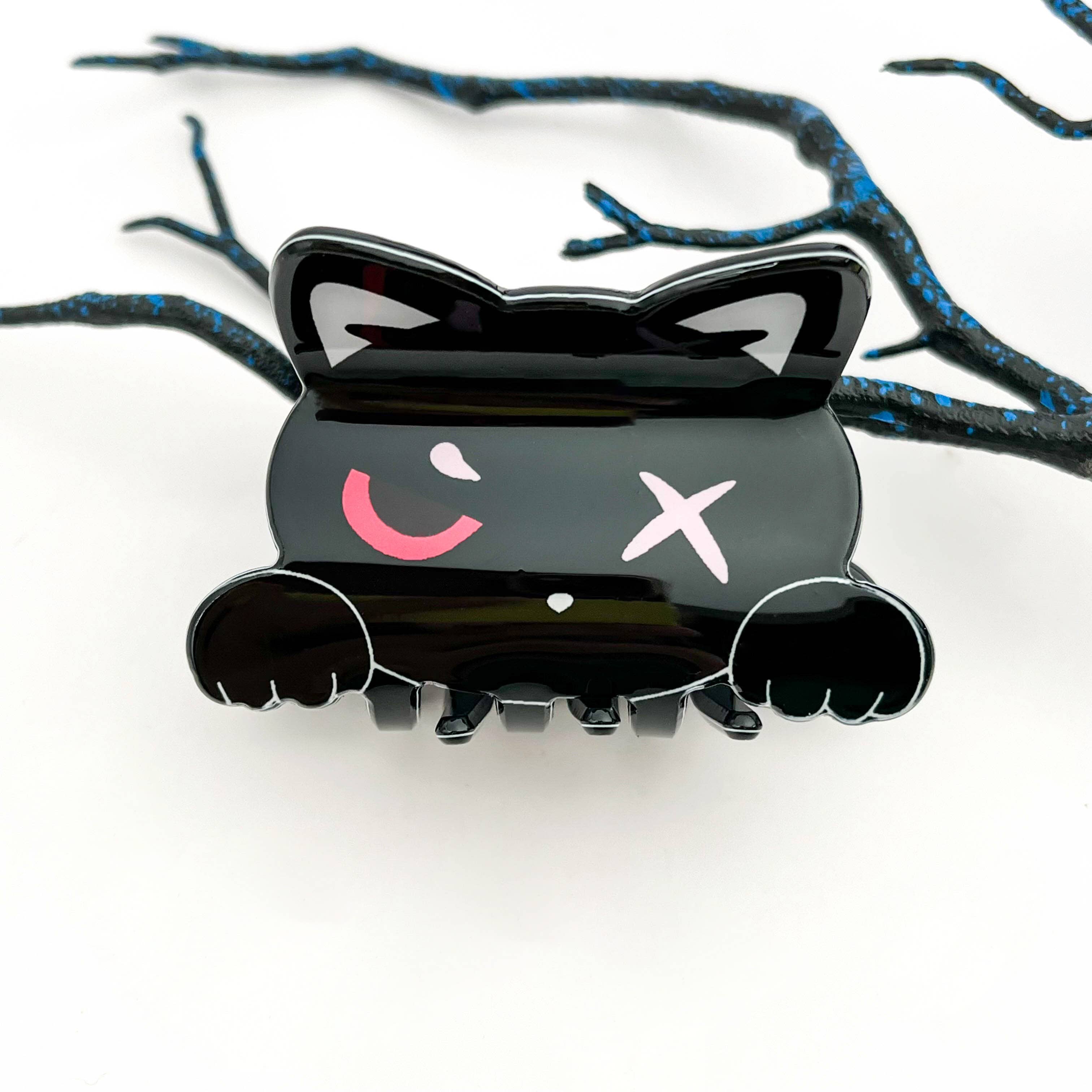 mildstyles - Vendita all'ingrosso Fermaglio per capelli - Donna - 😼 Fermaglio per Capelli in Acrilico a Forma di Testa di Gatto – Stile Carino e Stravagante0