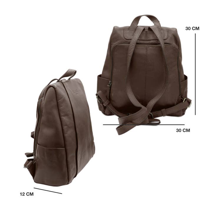 Marron Convertible backpack bag Casual backpack Genuine leather for wholesale on Faire1