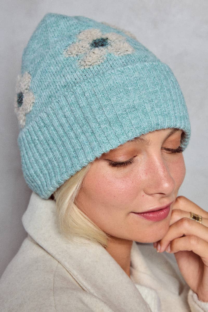 BYREN | ÉLINE L'ATELIER - Wholesale Beanie - Women's - Floral Wool Beanie MJ206SD7