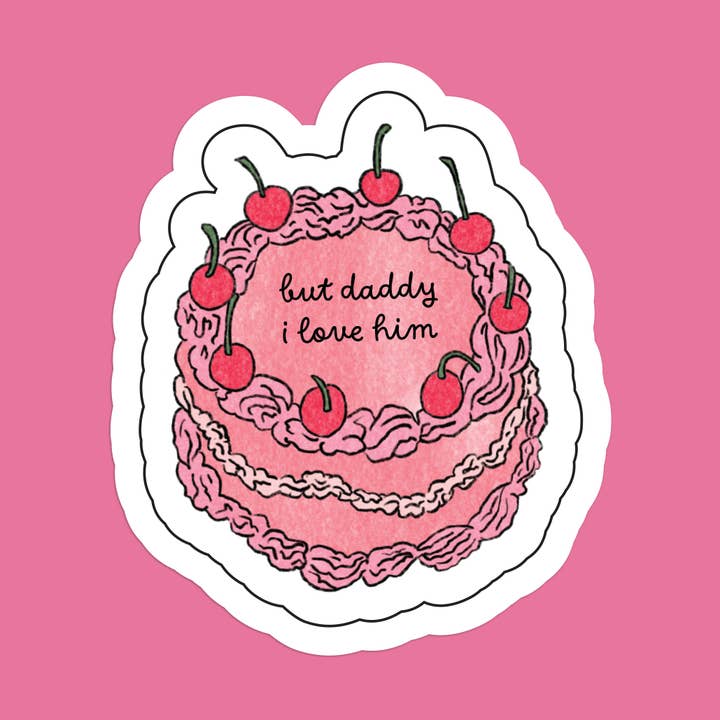 Swiftie Sticker - But Daddy I Love Him - TTPD Taylor Swift for wholesale by Caulfield Design Co.