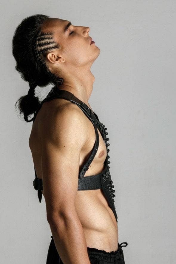 OBJECT & DAWN – wholesale Tank top – Men's – Adonis Men's Leather Beaded Harness9