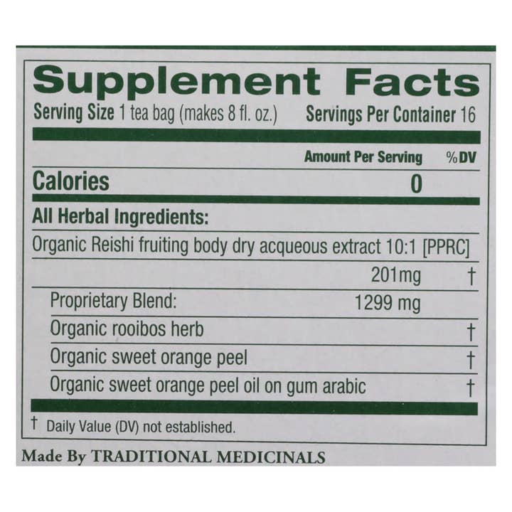 Ware Spark - Wholesale Health/Detox Tea - Traditional Medicinals - Tea Herbal Reishi - Case Of 6 - 16 Bag