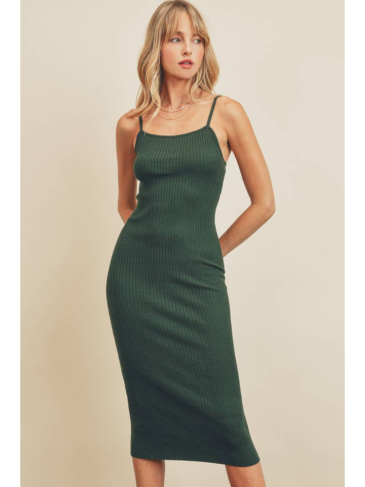 Dress Forum - Wholesale Dress - Women's - FW4760 Straight Neck Ribbed Bodycon Dress