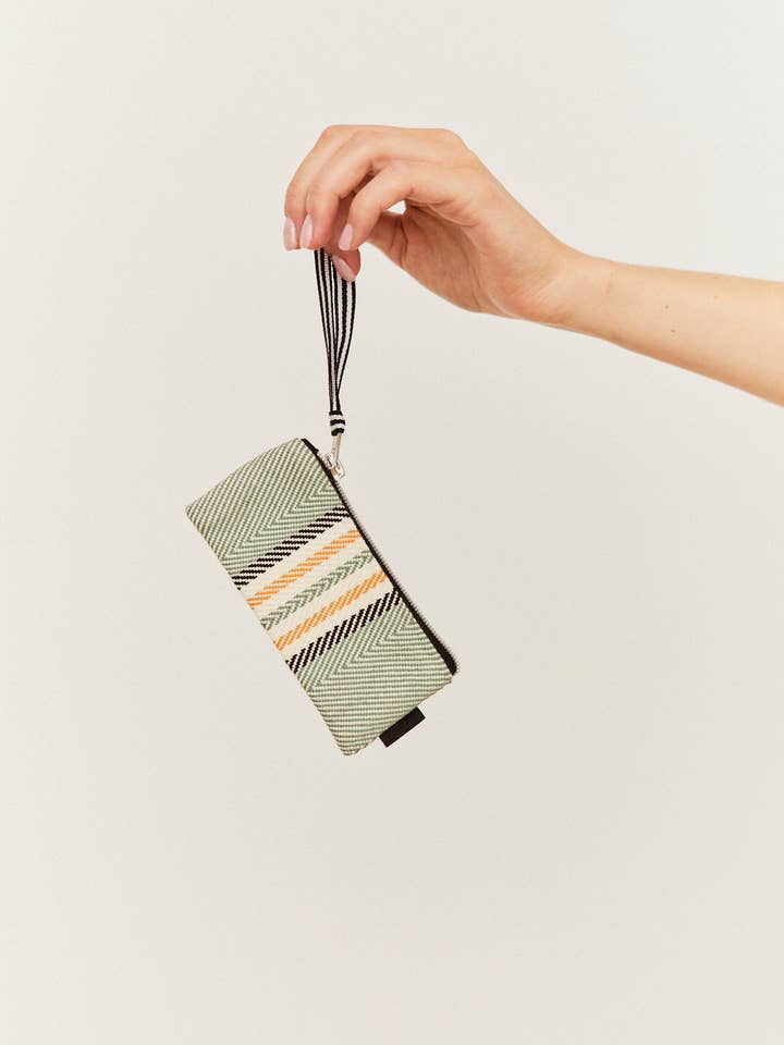 Green Burgos serge wallet for wholesale by Eturel Madrid