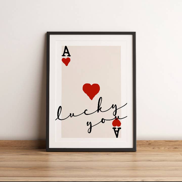 Refined Spaces - Wholesale Art Print - Lucky You Print | Trendy Home Decor | Playing Cards Art3