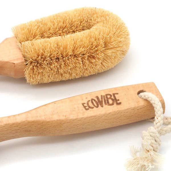 Coconut Dish Brush with Wooden Handle for wholesale by EcoVibe