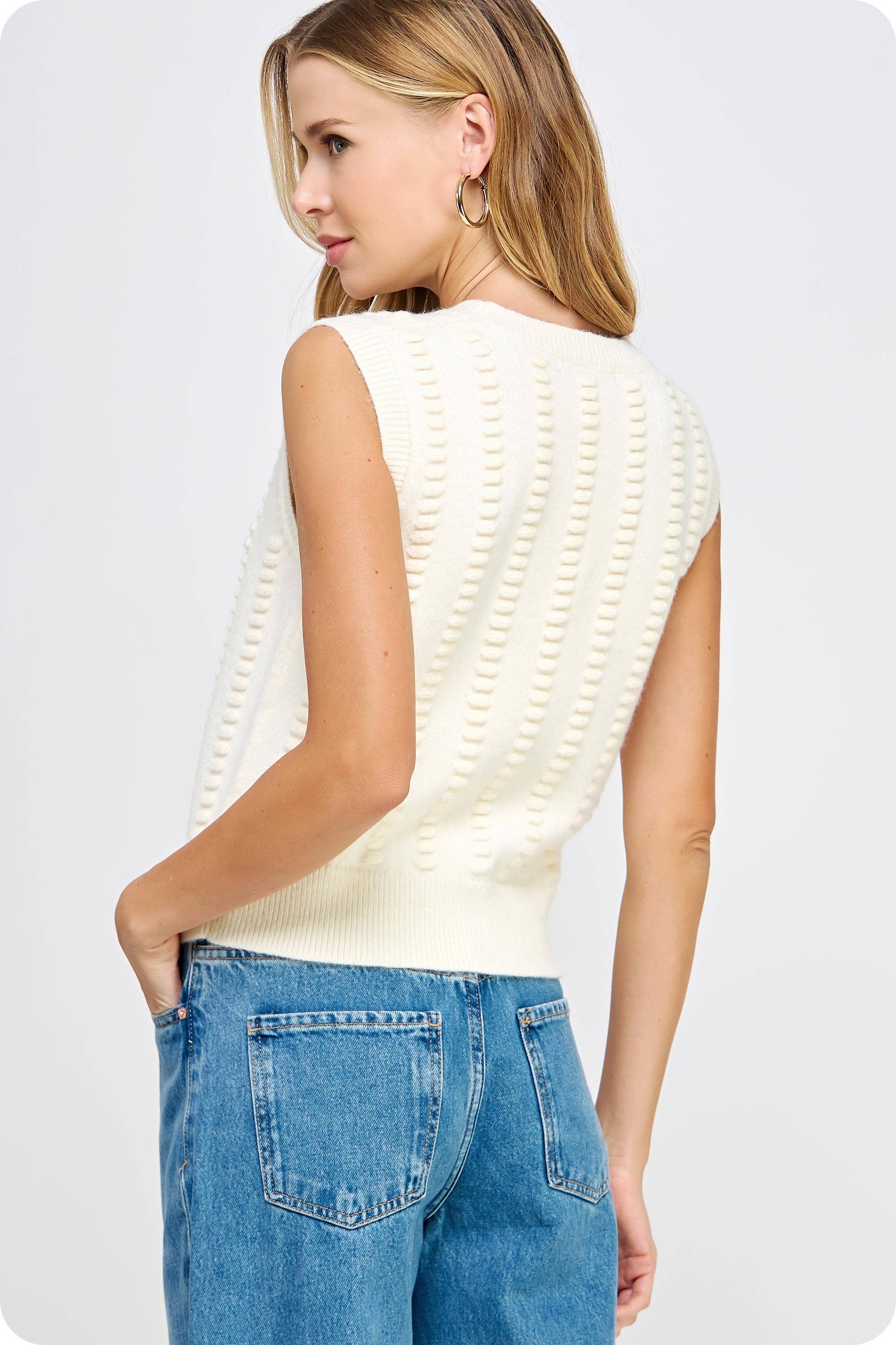 Strut & Bolt - Wholesale Outerwear Vest - Women's - Textured Sweater Vest20