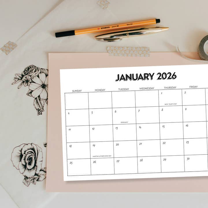 Desk Kalender for engroshandel hos Practical Paper Company