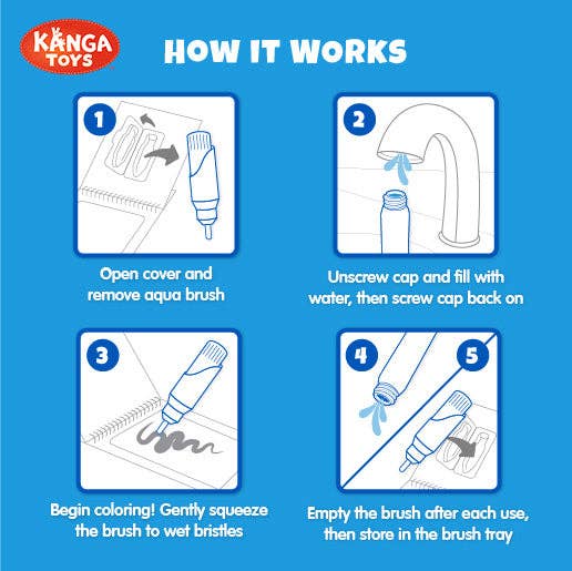 KangaToys - Wholesale Coloring & Activity Book - Kids & Baby - New Testament Aqua Brush Activity Book, Reusable Travel Activity9