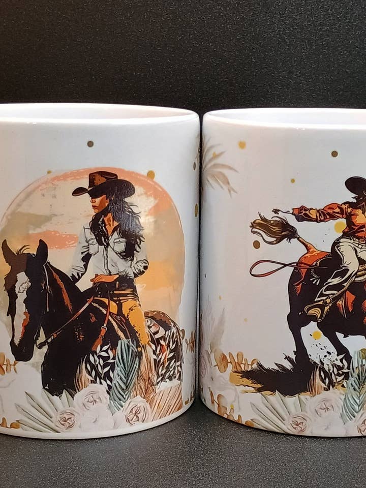 Riders of Reverie – Western Mug Collection for wholesale by American Taina Crafts