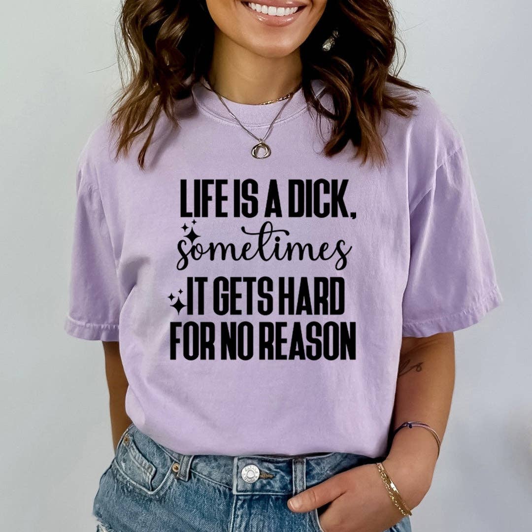 LA Shirt Company - Wholesale Screen Printed T-Shirt - Women's - Life Is A Dick - Bella Canvas5