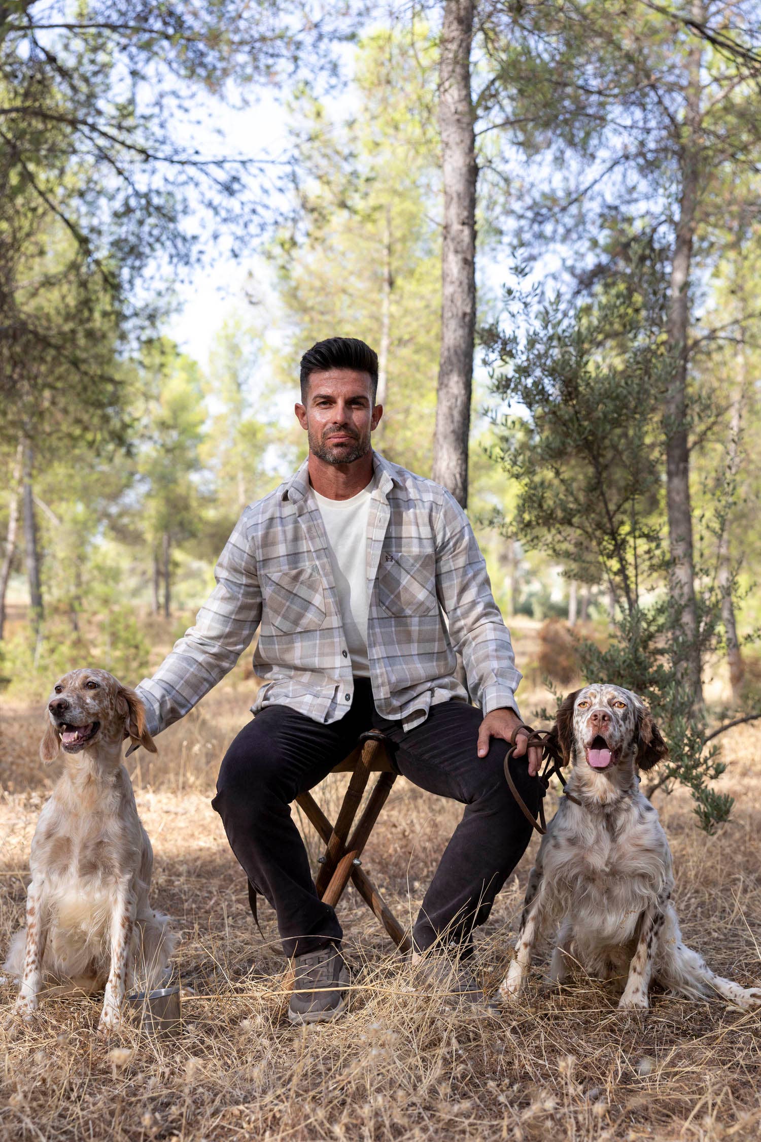 Custi Mikelo: Men's Clothing & Christmas Gifts - Wholesale Button Down Shirt - Men's - Beige Gray Flannel Overshirt | Castril2