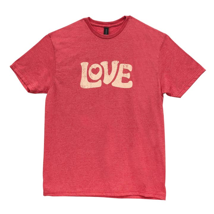 Vintage Love T-Shirt, Heather Red, XXL for wholesale by Col House Designs