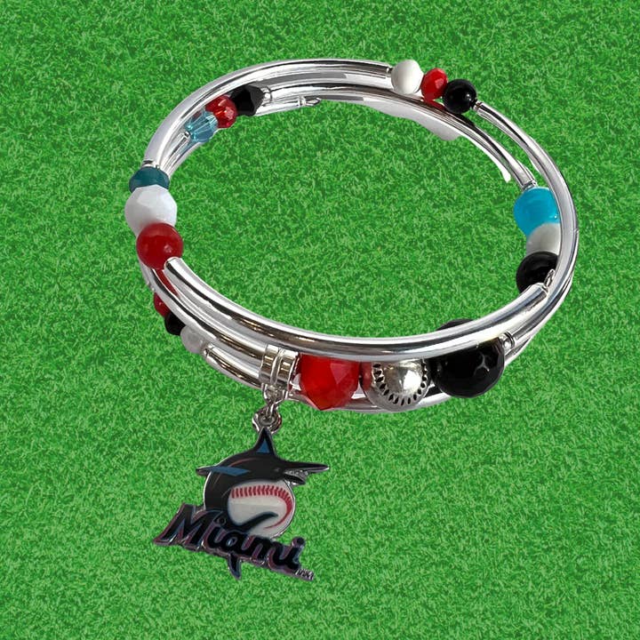 Bracelet First Pitch - Miami Team Wrap pour la vente par WildIce Jewelry