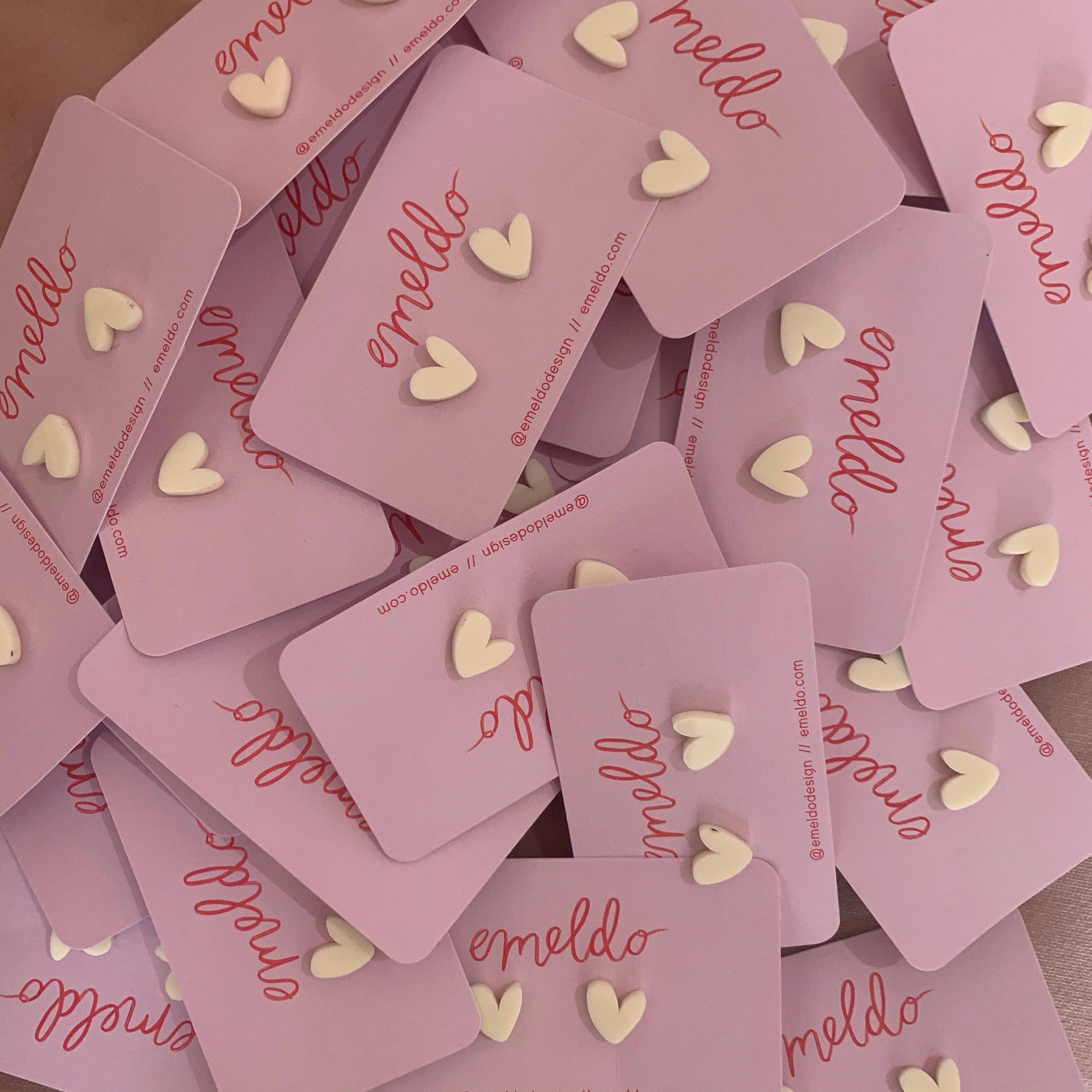 Emeldo - Wholesale Stud/Post Earrings - Heart Studs // Select Colour11