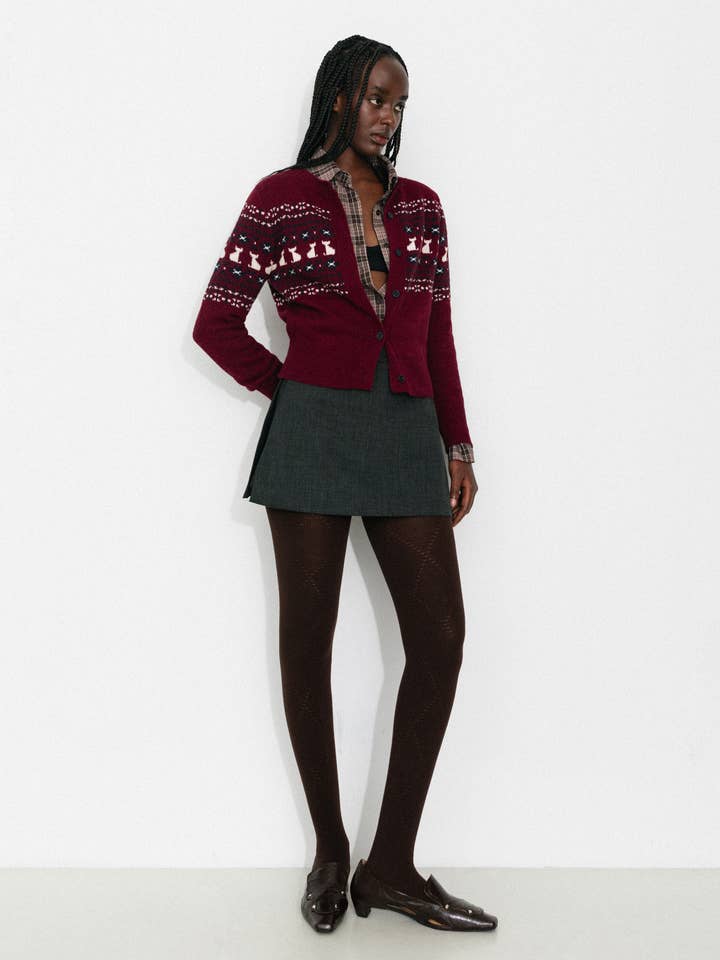 CUBIC - Wholesale Cardigan - Women's - CUBIC Cat Print Fair Isle Wool-Blend Cardigan14