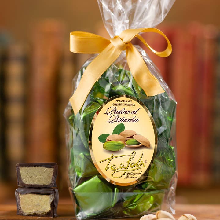 ANTICO PASTIFICIO TEALDI SRL (Tealdi) - Vendita all'ingrosso Cioccolato - Pralina Al Pistacchio 200g
