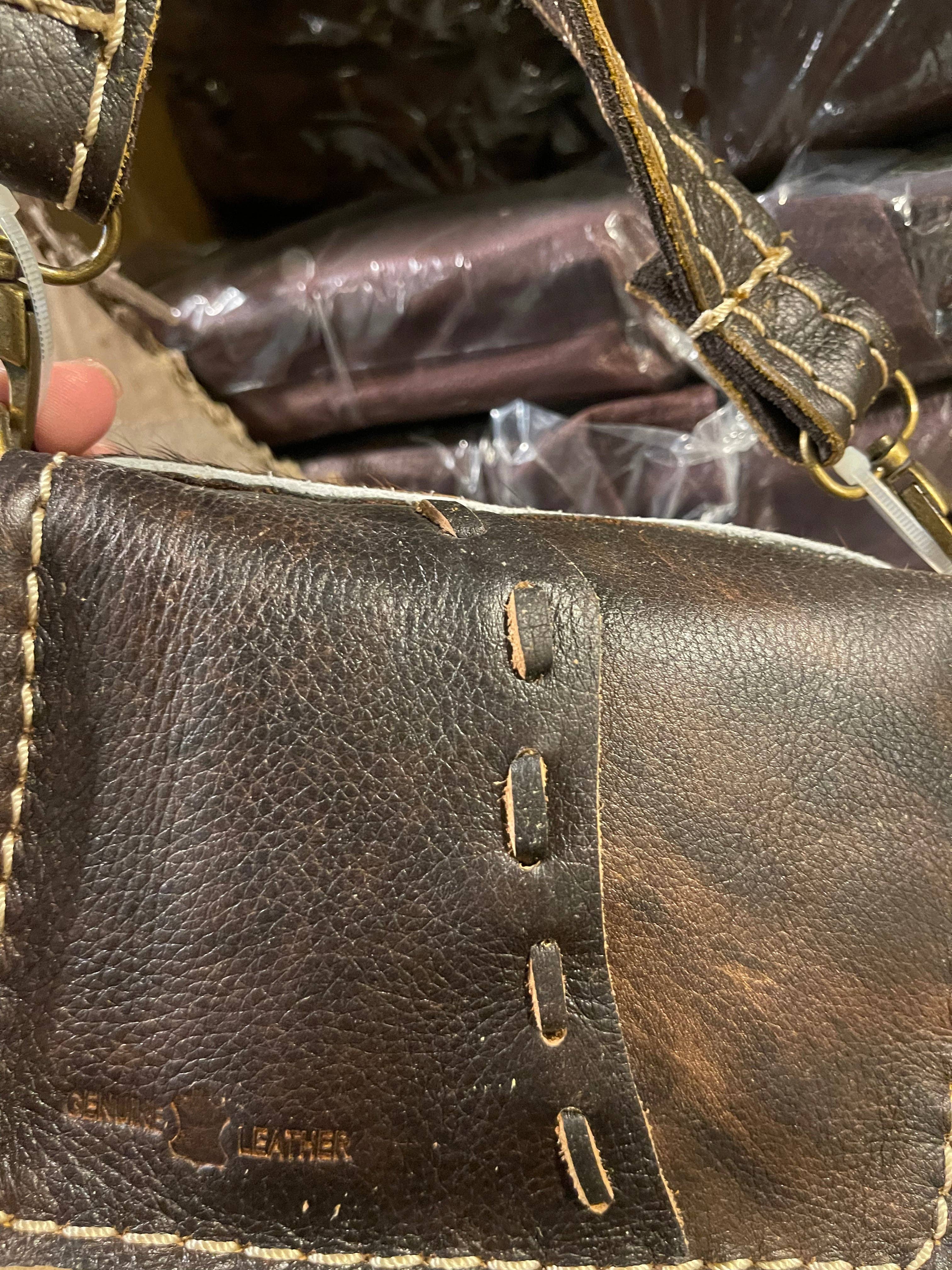 Broads Market - Vente Sac à bandoulière – femme - Mini sac à bandoulière en cuir de vachette avec pierre turquoise5