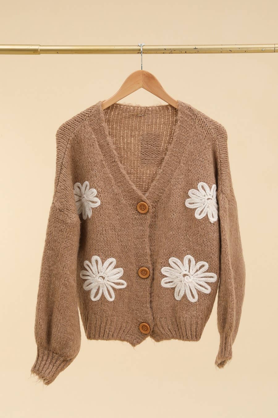 LÉA & LUC - Vente Cardigan – femme - Gilet cardigan col en V et motif fleur REF. 307791