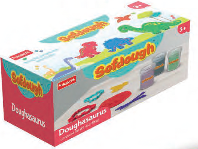 World Roller Toys - Wholesale Toy Set - Kids - Doughasaurus by Funskool - Sofdough Creative Dino Playset0
