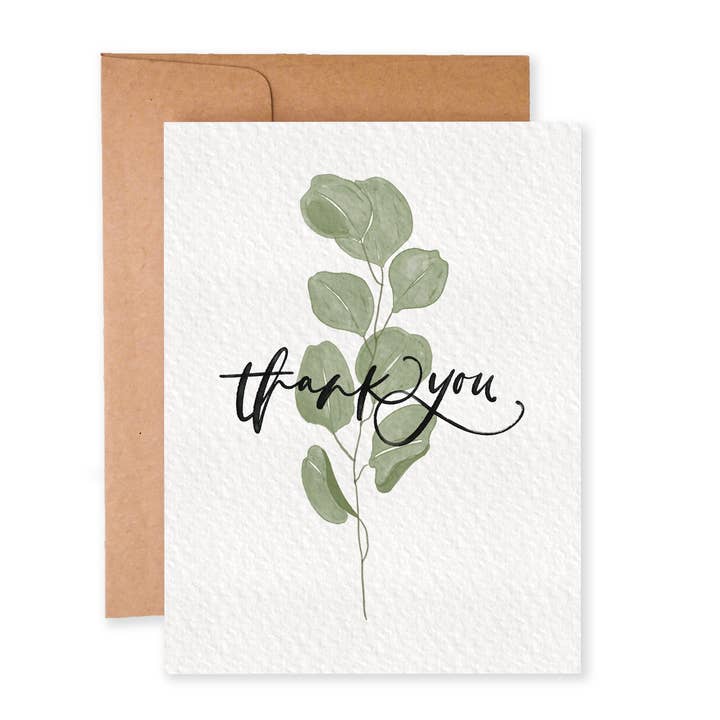 Eucalyptus Thank You Card | Plant Card | Minimal Card for wholesale by Paper Dove Shop