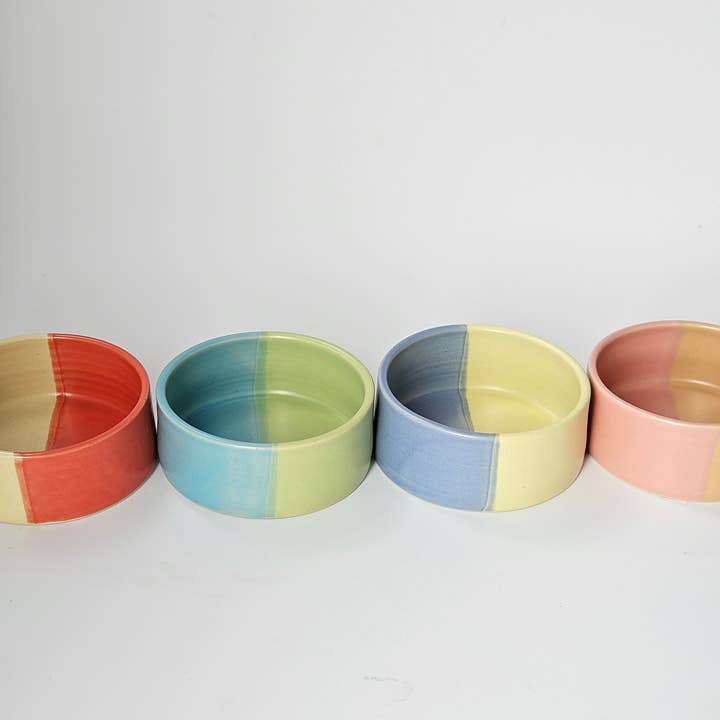 Bad Dogs Studio - Wholesale Pet Bowl - Cat/Dog - Half & Half Pet Dish • Small Dog Cat Bowl • Handmade Ceramic5