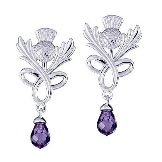 Brincos de Briolette Cardo Love Nó por atacado de The Irish Jewelry Company