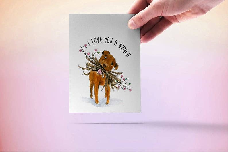 Liyana Studio - Wholesale Valentine's Day Card - Pitbull Love Bunch - Funny Valentines Day Card1