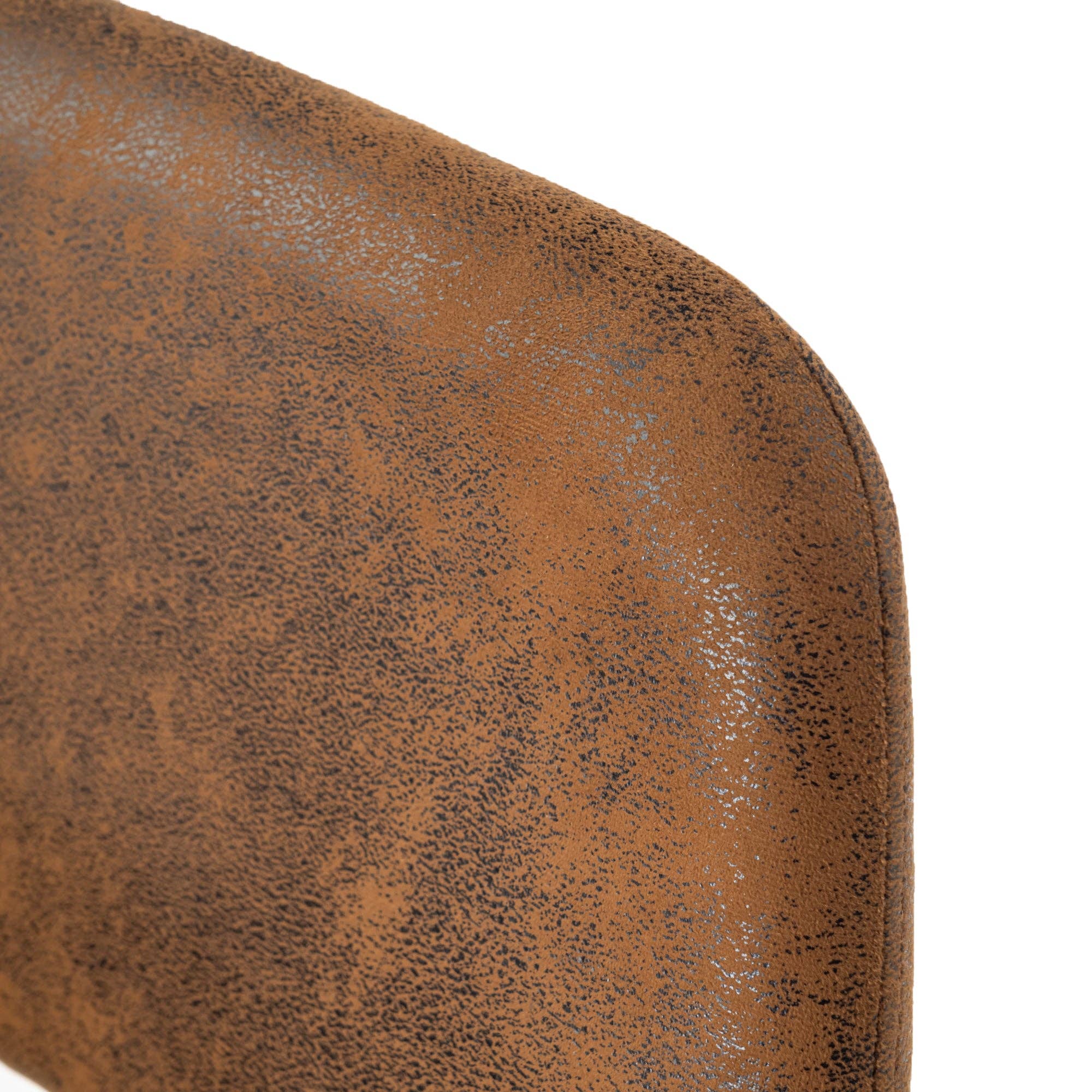 Urban Meuble - Wholesale Chair - Set of 4 industrial style dining chairs in retro brown fabric with black legs MAYFAIR SUEDE BROWN X26