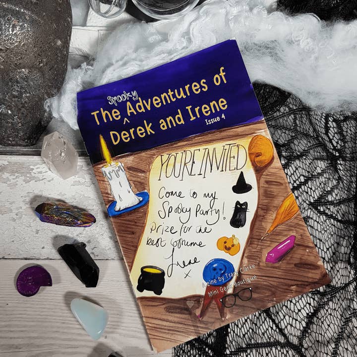 Issue 4 Halloween edition The Spooky Adventures of Derek and Irene Zine for wholesale by Mini Geek Boutique