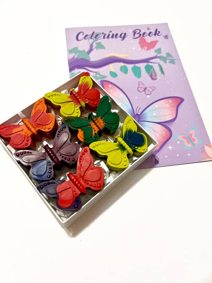 Coloring Bundle: Multicolored Butterfly Crayons for wholesale by Cool Crayations