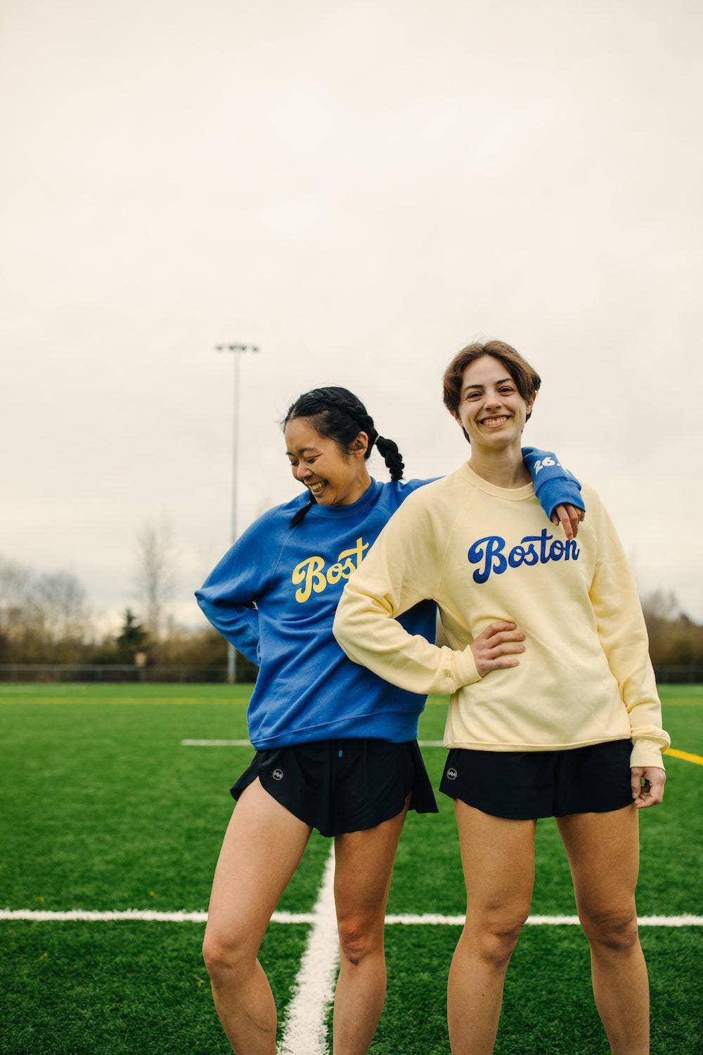 Heather Royal Blue Boston Sweatshirt for wholesale on Faire7