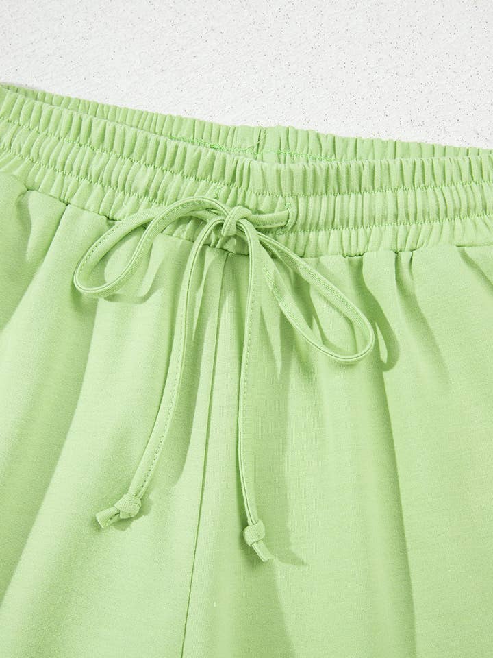 Aapparella - Wholesale Lounge Set - Women's - Solid V Neck Half Sleeve Tee & Shorts Set | S-XL & 1X-4X10