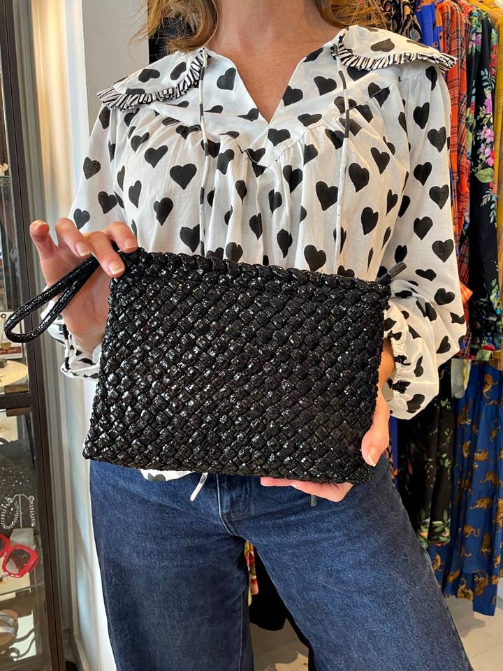 AGNES CLUTCH BLACK for wholesale by Roselle